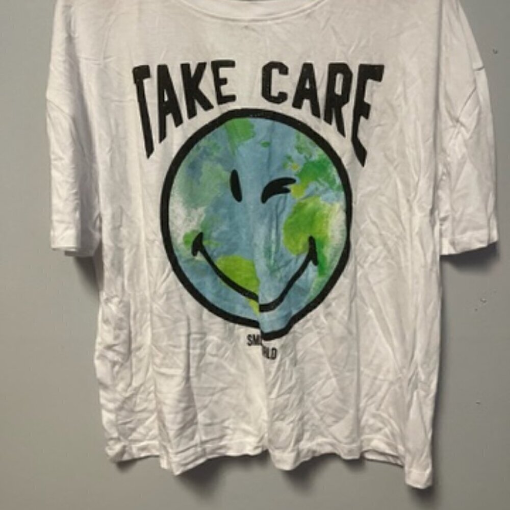 0424-13 WhiteTake Care Tee Shirt